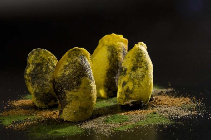Cromlech de mandioca con huitlacoche